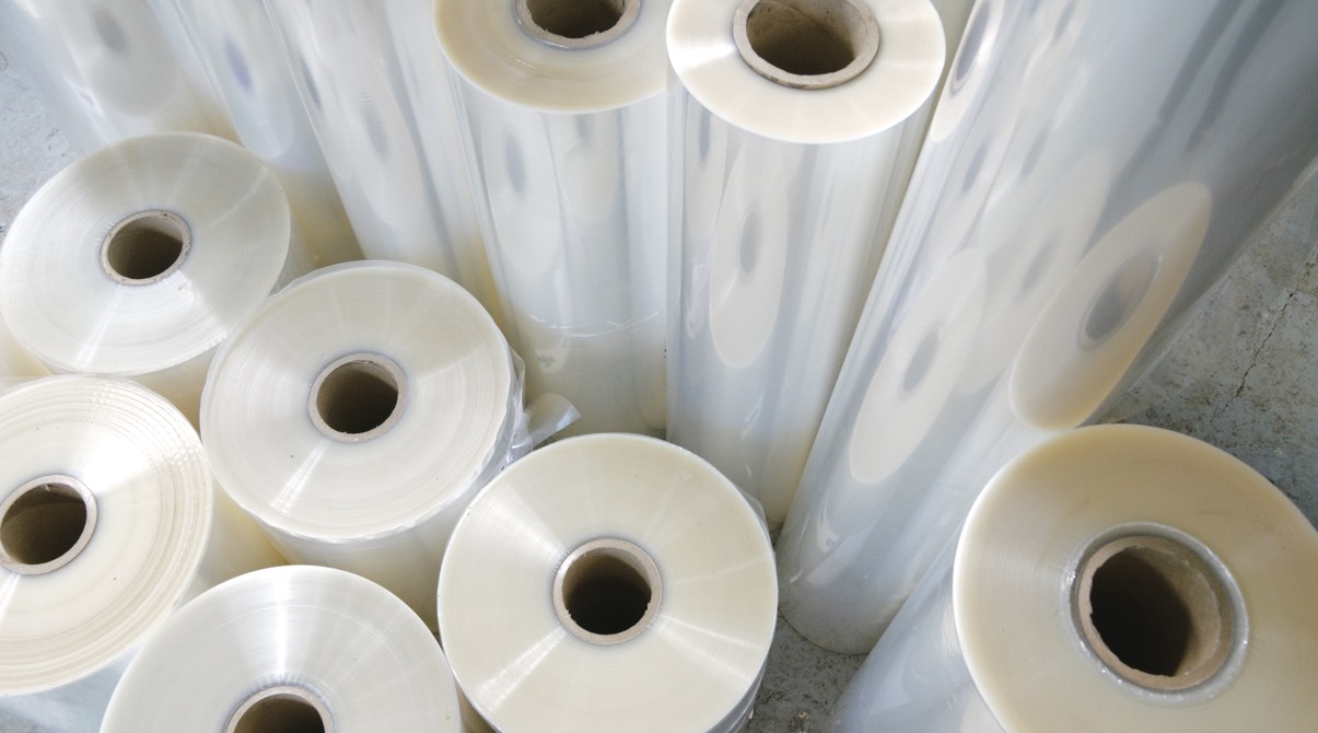 large rollers of clear pvc film sheet