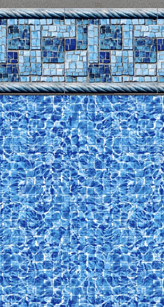 Summer River White & Light Blue Inground Pool Liner