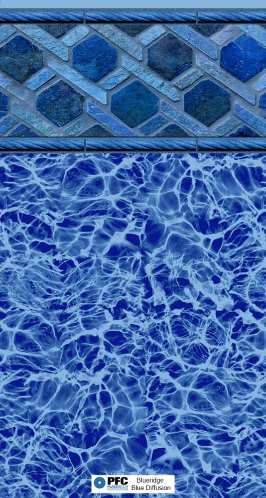 Blueridge Blue Diffusion Inground Pool Liner
