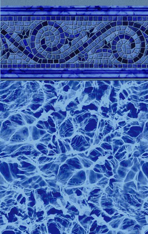 Siesta Wave Blue Inground Pool Liner