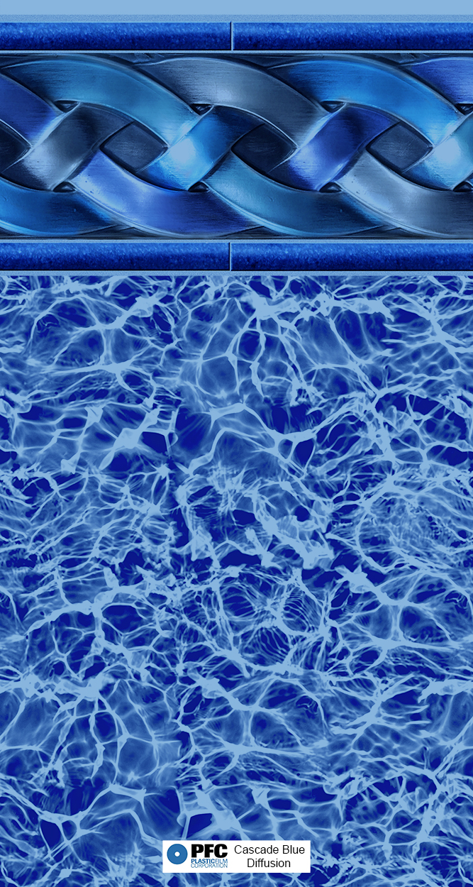 Cascade Blue Diffusion Inground Pool Liner